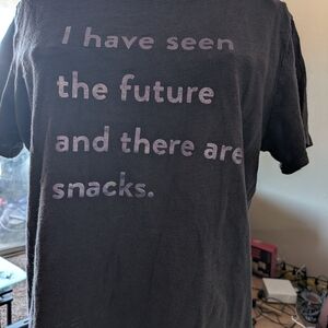 Old Navy Black Tee with Subtle Maroon Wash